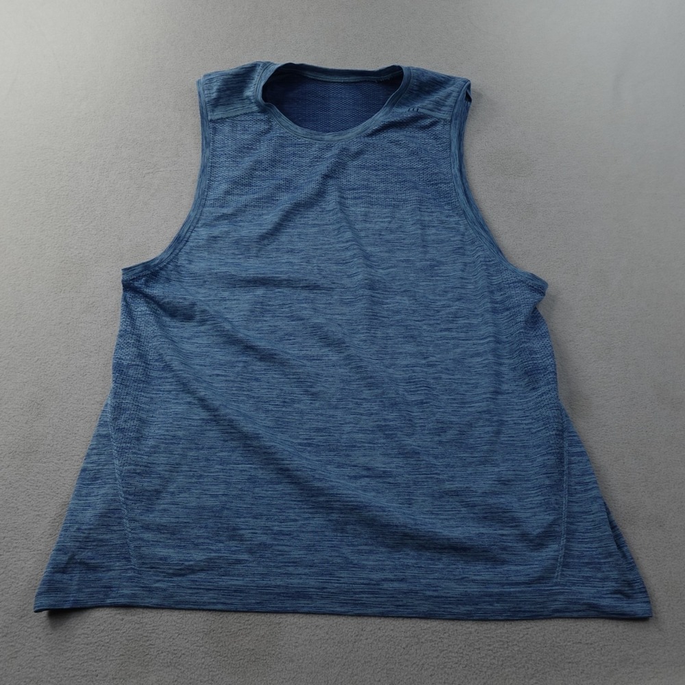 Lululemon Metal Vent Tech Tank Top Mens Large Blue Sleeveless Running Workout